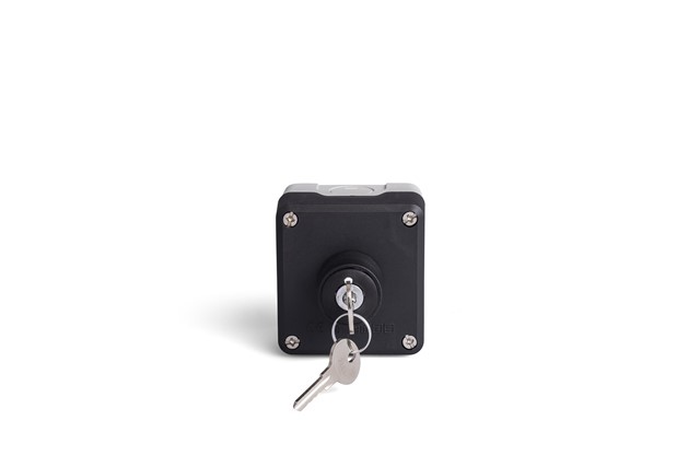 P Series Plastic 1 Hole CP100AA21 Black-Grey Control Box